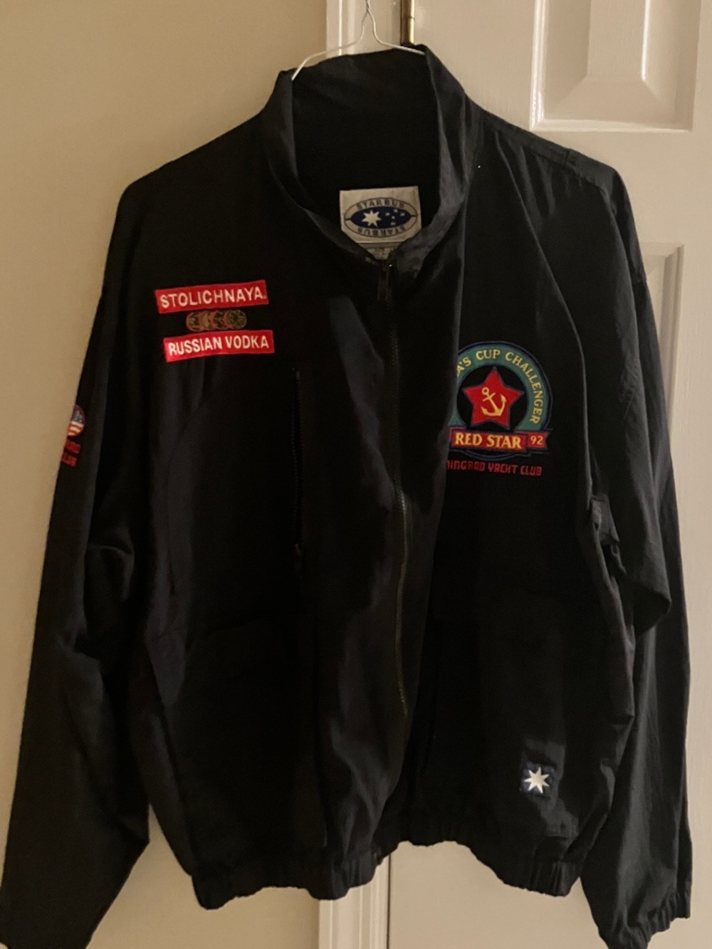 2 1992 Rare Vintage Leningrad Yacht club stolichnaya Vodka windbreaker